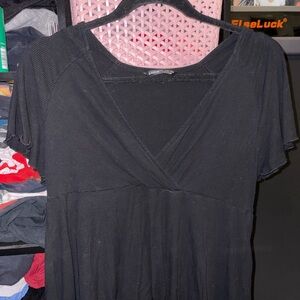 SHEIN Charcoal V-Neck Top